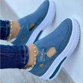 Damen Atmungsaktive Slip-On Freizeitschuhe mit elastischem Einschlupf und rutschfester Sohle Shopnory