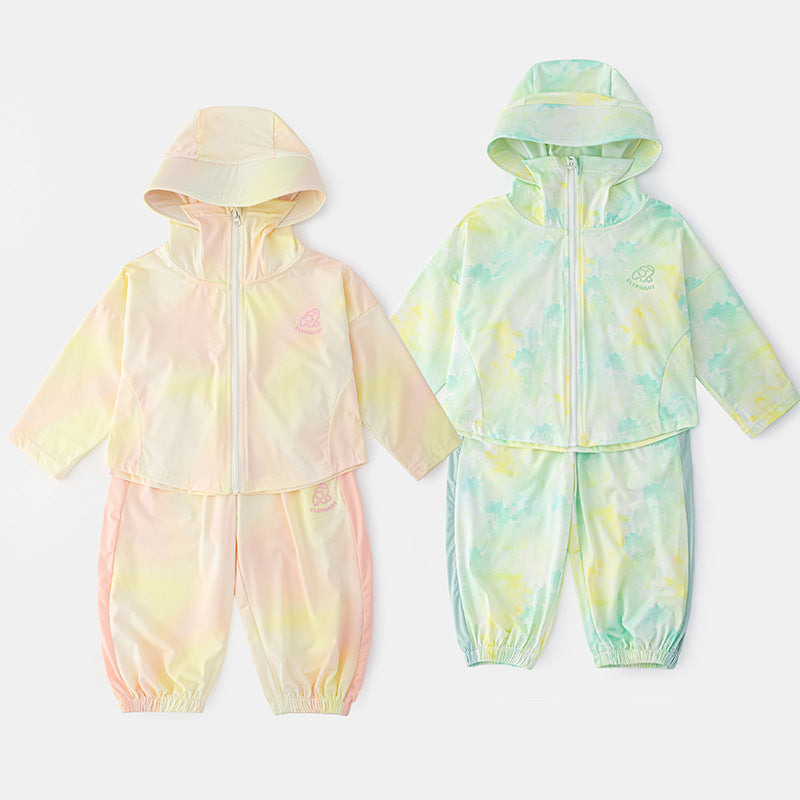 Unisex nan leichte atmungsaktive Kinder Sonnenjacke mit Kapuze und UV Schutz  Shopnory