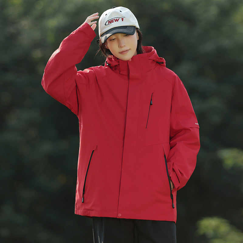 Damen Trekking-Softshell-Parka mit zweilagiger Membran, verschweißten Nähten und verstellbarer Kapuze Shop Nory