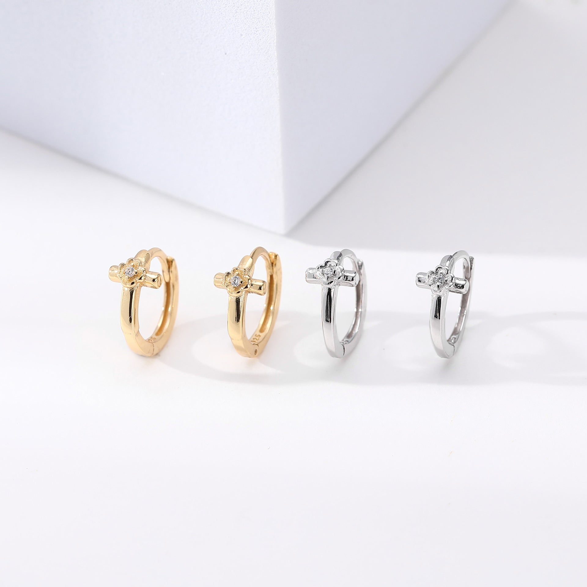 Damen Ohrhänger mit floralem Design aus 925 Sterling Silber Shop Nory