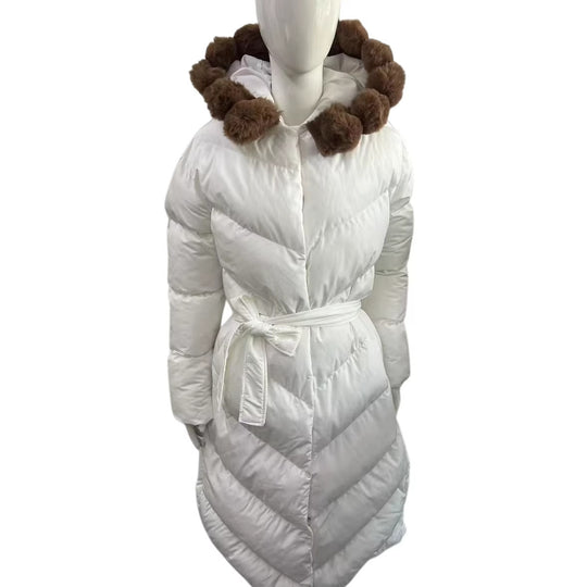 Damen Modische Daunenjacke mit hochabschließendem Kragen