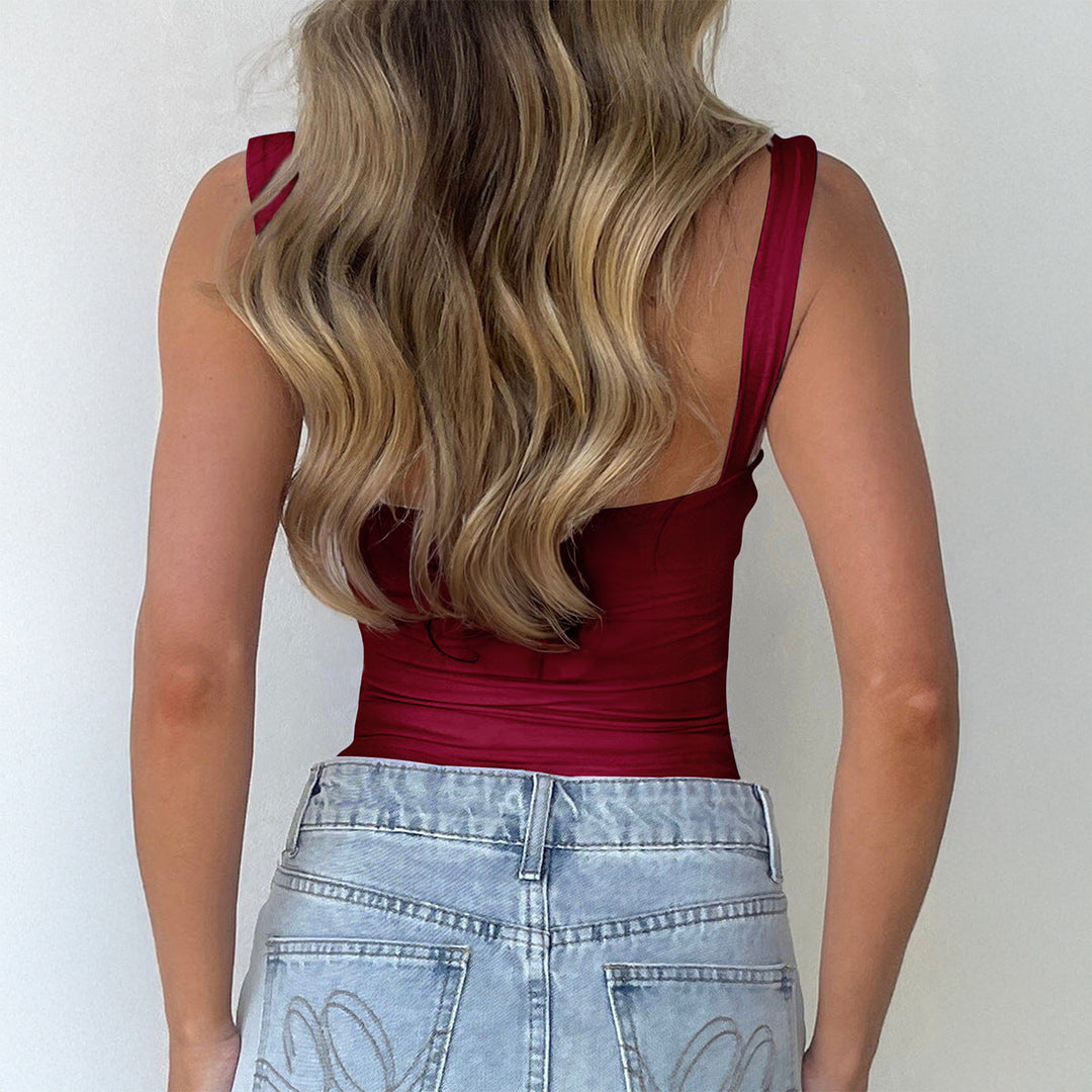 Damen Spitzen Trägertop mit raffiniertem Knoten-Design