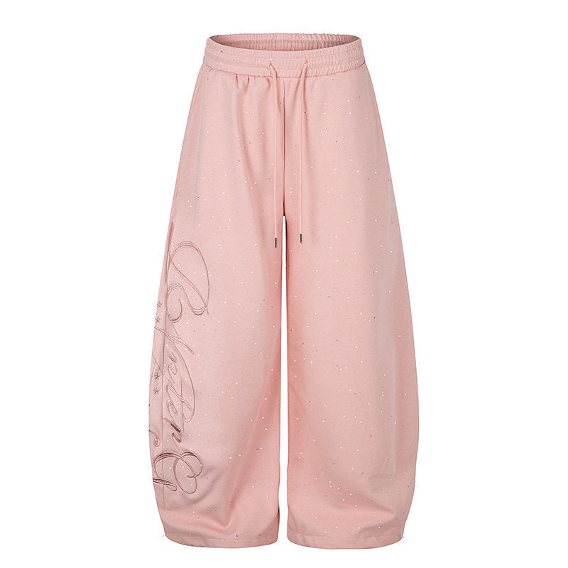 Damen Extraweite Palazzo-Sweathose mit Komfortbund und Glitzer-Detail Shop Nory