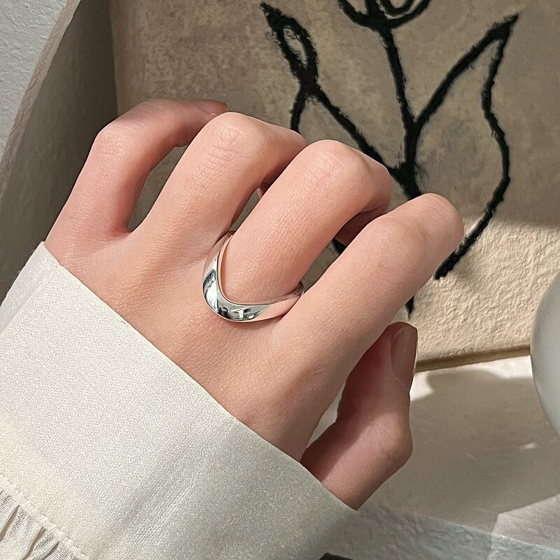 Damen eleganter offener Ring aus hochwertigem Edelstahl Shop Nory