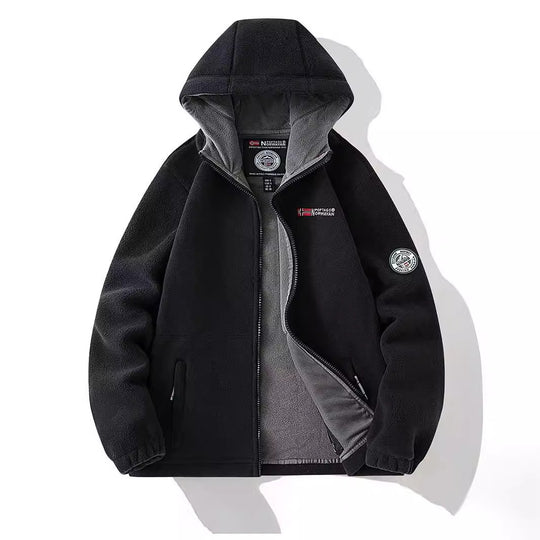 Damen Kapuzen-Fleecejacke mit Teddyfutter und durchgehendem Reißverschluss Shop Nory