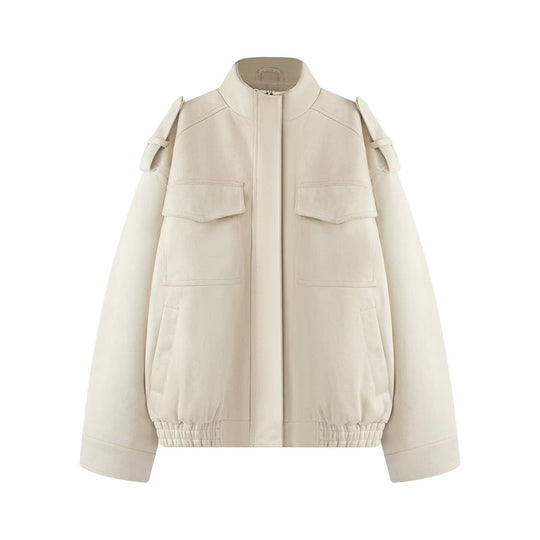 Damen Wollmix-Blouson mit Schulterklappen, aufgesetzten Brusttaschen und elastischem Saum Shop Nory