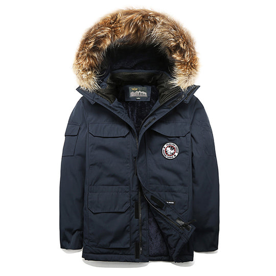 Herren Winterparka mit Kapuze und Kunstfellbesatz, isolierende Thermofütterung & Mehrfachtaschen Shop Nory