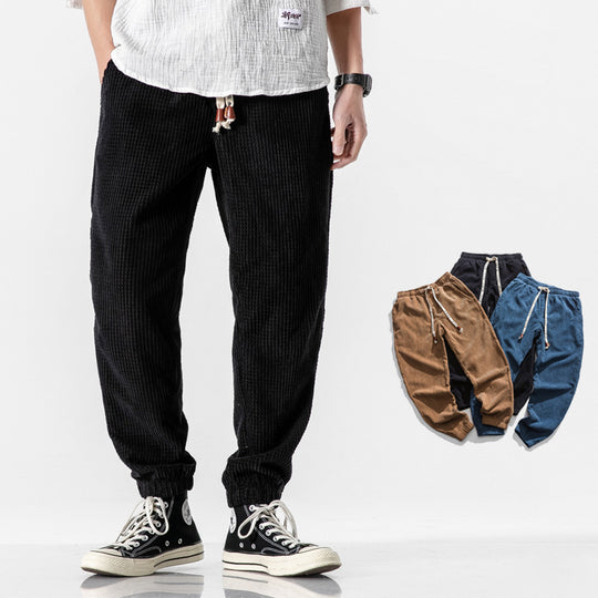 Herren Cordhose im Jogger‑Stil aus Cordvelours mit elastischem Bund und gerippten Beinabschlüssen Shop Nory