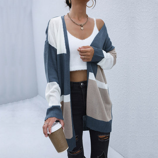 Damen Lässige Strickjacke mit geometrischem Design Shop Nory