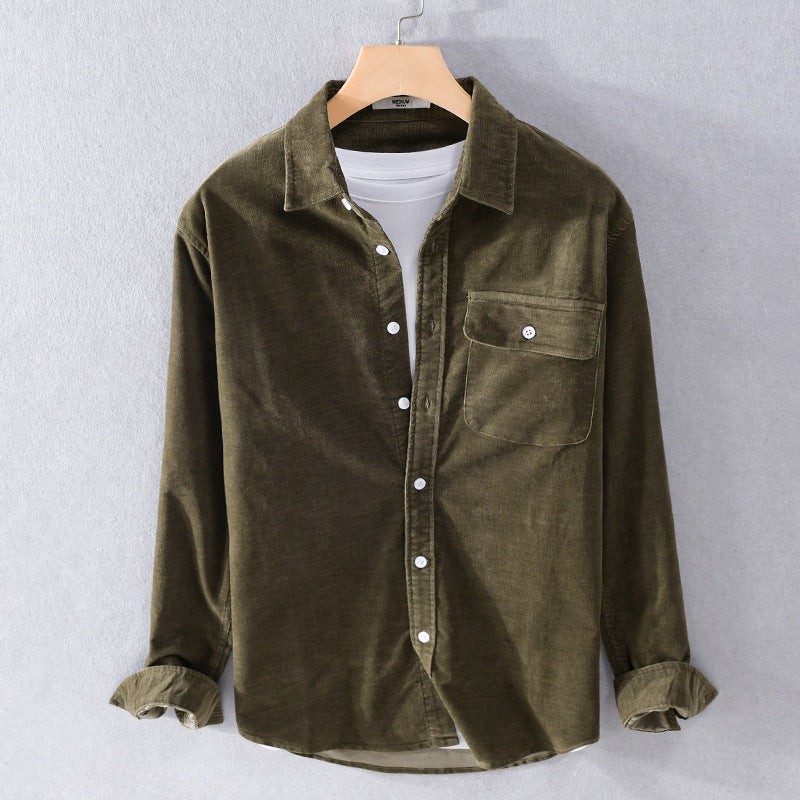 Herren Feine Cord‑Hemdjacke mit Pattentasche und legerem Schnitt Shop Nory