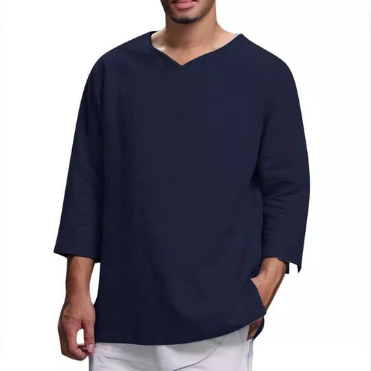 Herren Leichte Leinenbluse