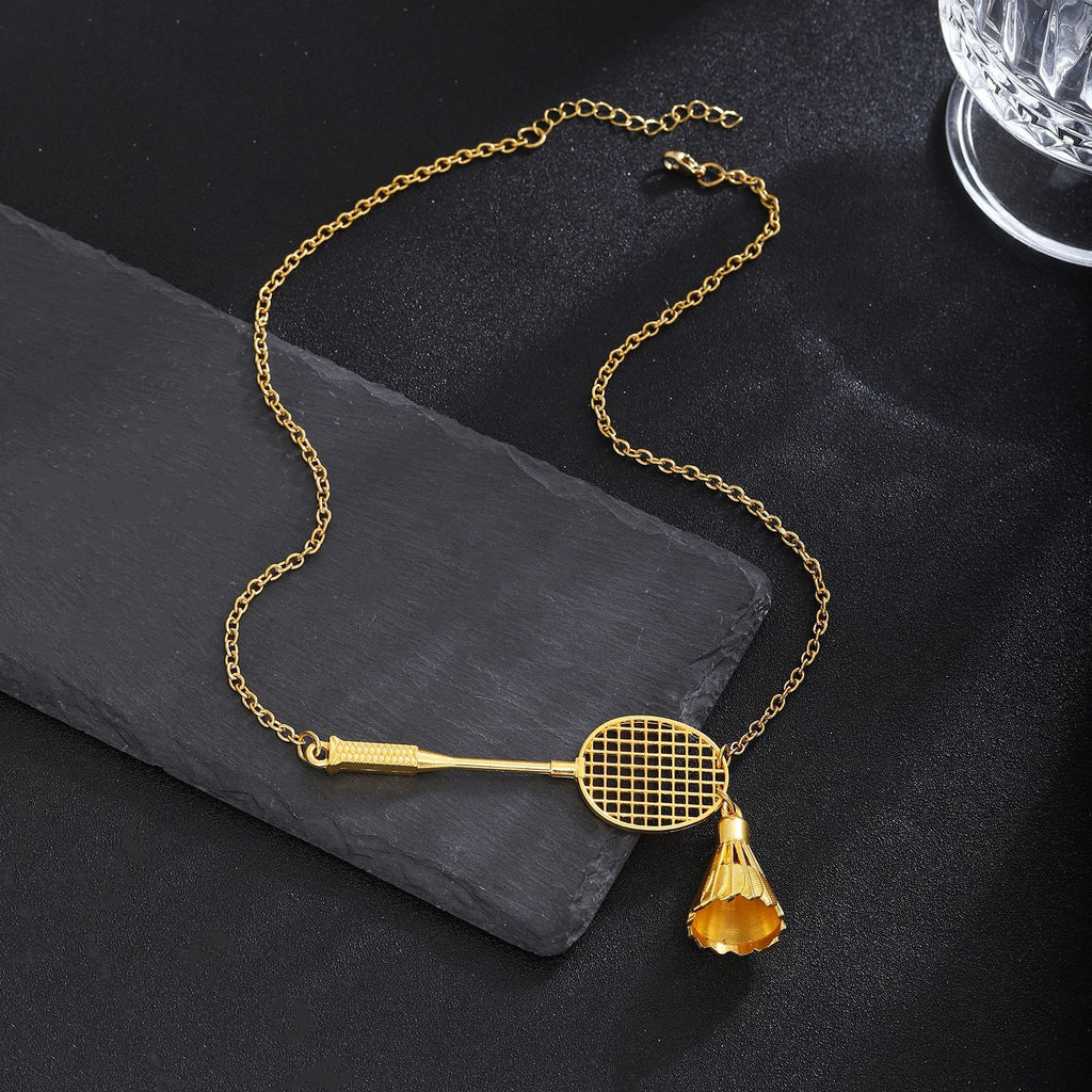 Damen Halskette mit Badminton-Motiv Shop Nory