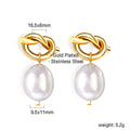 Damen Ohrhänger mit filigranem Knoten-Design und eleganten Süßwasserperlen Shop Nory