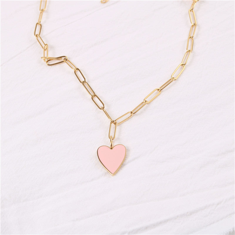 Damen Halskette mit herzförmigem Anhänger aus hochwertigem Material Shop Nory