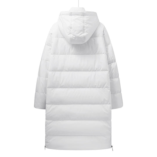 Damen Maxi-Langstreckender Thermo-Steppmantel mit 3D-Quilt und verstellbarer Kapuze Shop Nory