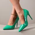 Damen stilvolle High Heels mit glänzendem Obermaterial und elegantem Schnitt