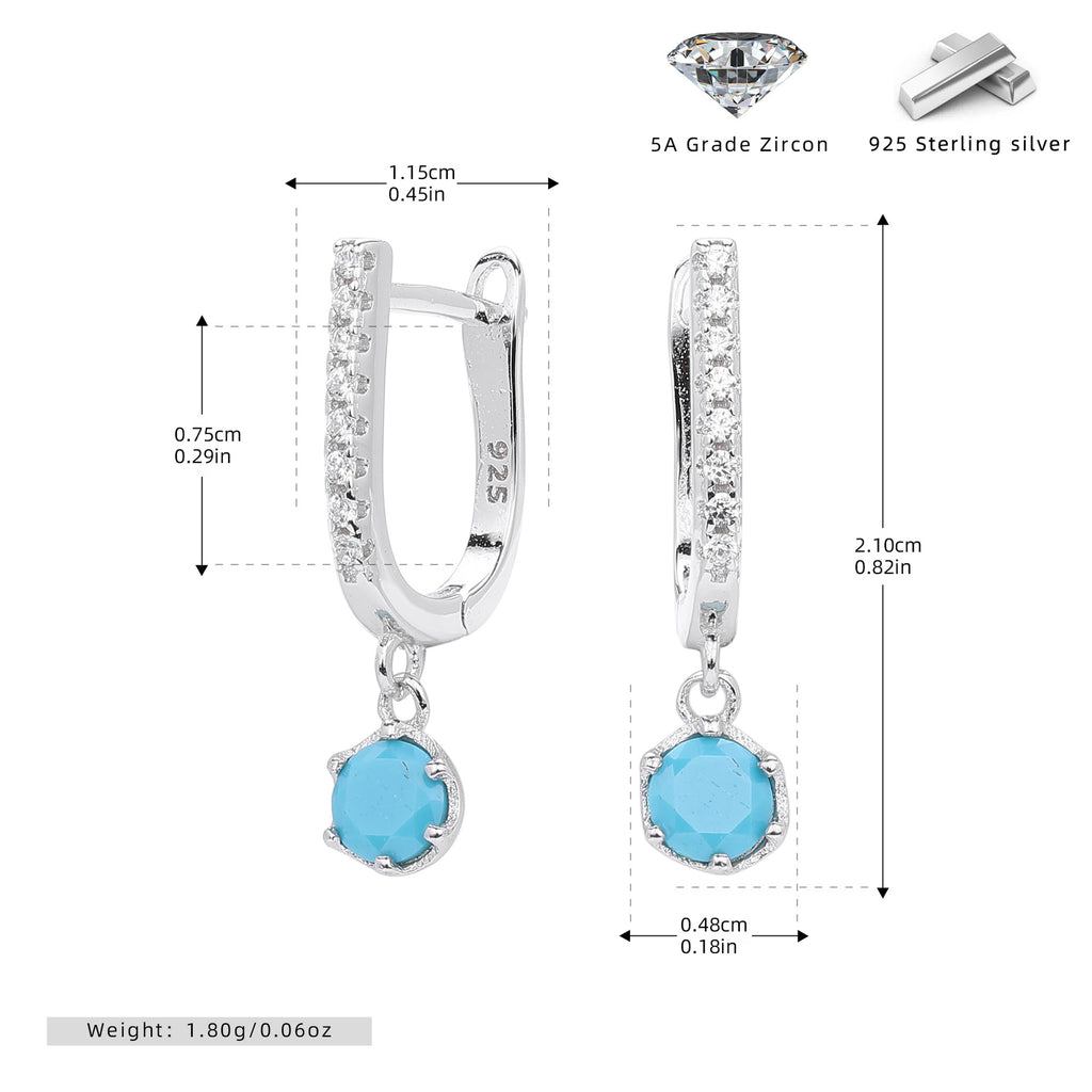 Damen Ohrhänger mit funkelndem Zirkonanhänger aus hochwertigem 925 Sterling Silber Shop Nory