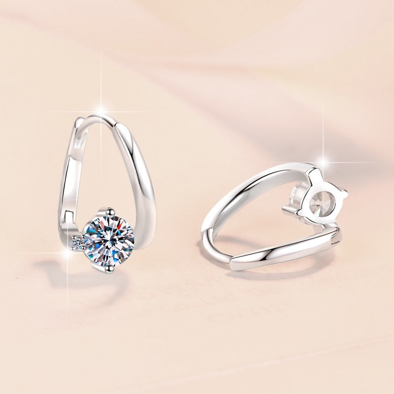 Damen Ohrstecker mit funkelndem Kristall und modernem Design Shop Nory