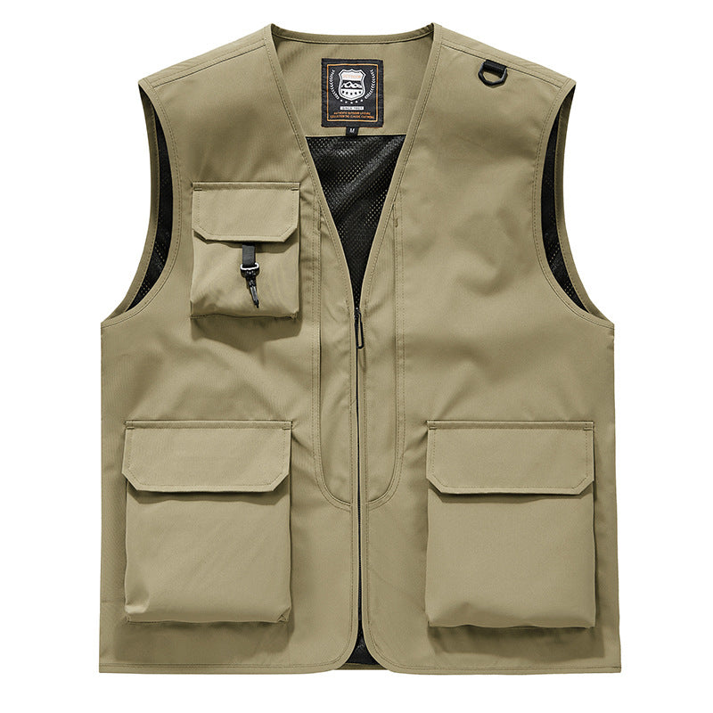 Herren Sichtbare Multifunktionale Utility-Weste mit Mesh‑Futter, Mehrfachtaschen und D‑Ring Shop Nory