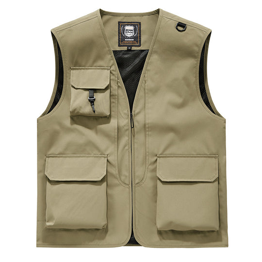 Herren Sichtbare Multifunktionale Utility-Weste mit Mesh‑Futter, Mehrfachtaschen und D‑Ring Shop Nory