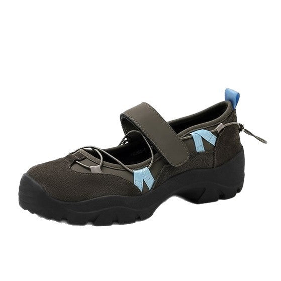 Damen Sportliche Ballerinas mit verstellbarem Riemen und rutschfester Sohle