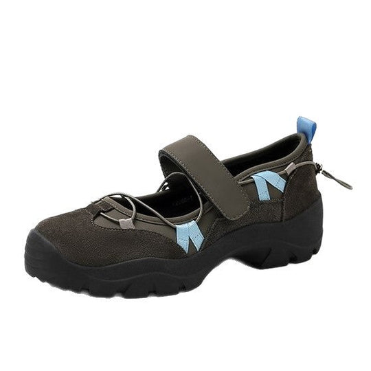 Damen Sportliche Ballerinas mit verstellbarem Riemen und rutschfester Sohle