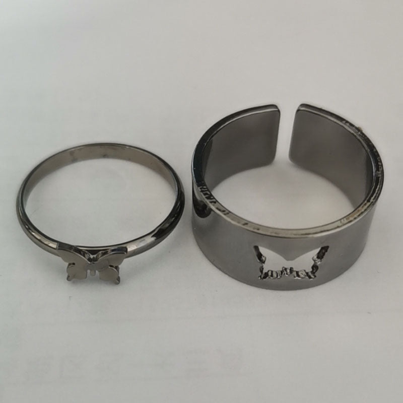 Damen Ring-Set mit zarte Schmetterlingsmotiven und elegantem Design Shop Nory