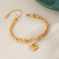 Damen liebevolles Armband mit herzförmigem Anhänger und kunstvollem Geflecht Shop Nory