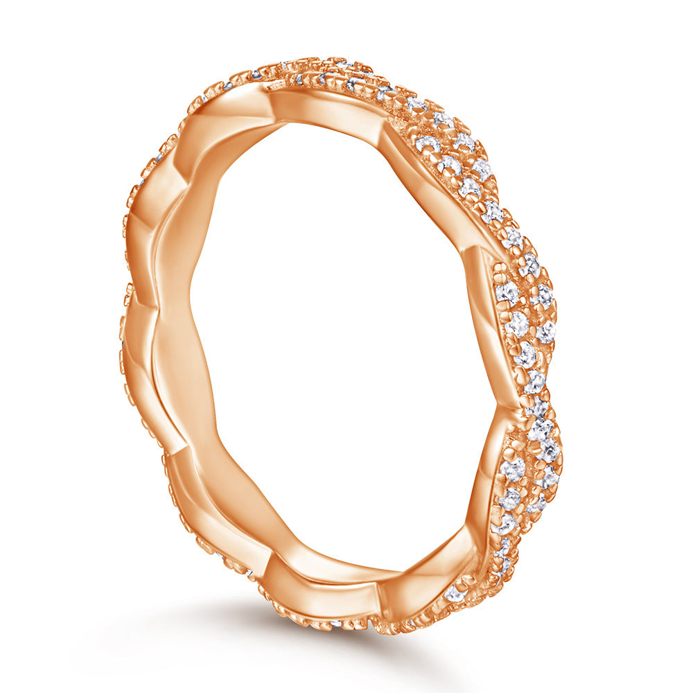 Damen Designer Ring mit funkelndem Zirkonia Besatz Shop Nory