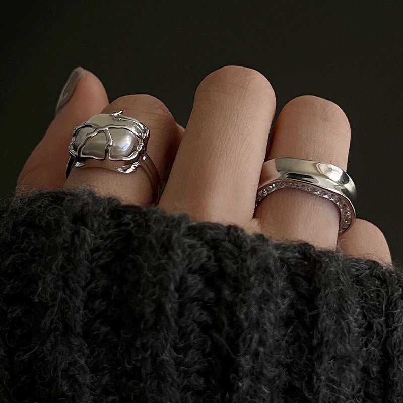 Damenring mit floralem Gitterdesign Shop Nory