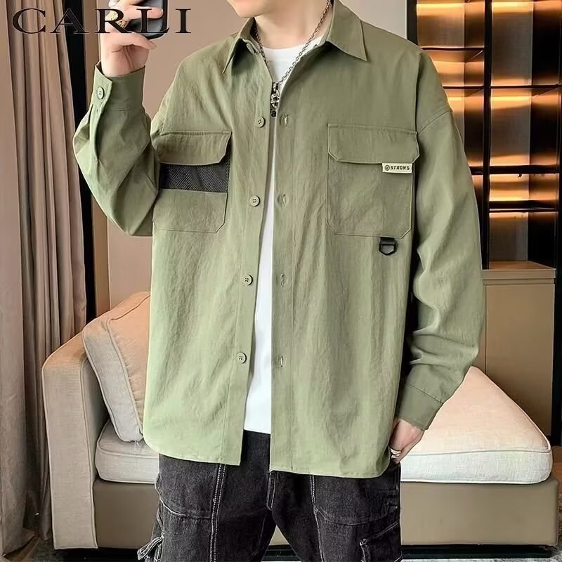 Herren Overshirt-Jacke im Utility-Stil mit aufgesetzten Pattentaschen Shop Nory