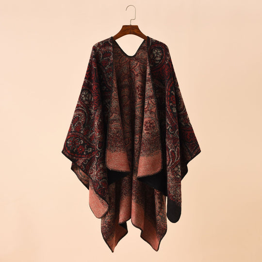 Damen Jacquard Poncho mit Paisley‑Muster Shop Nory