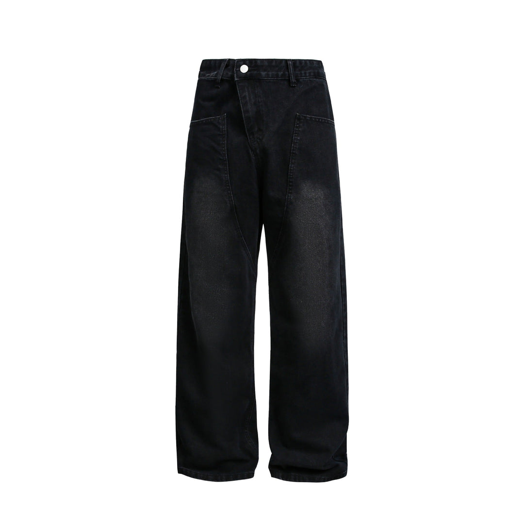 Damen Weite High‑Waist Jeans im Carpenter‑Style mit aufgesetzten Fronttaschen Shop Nory