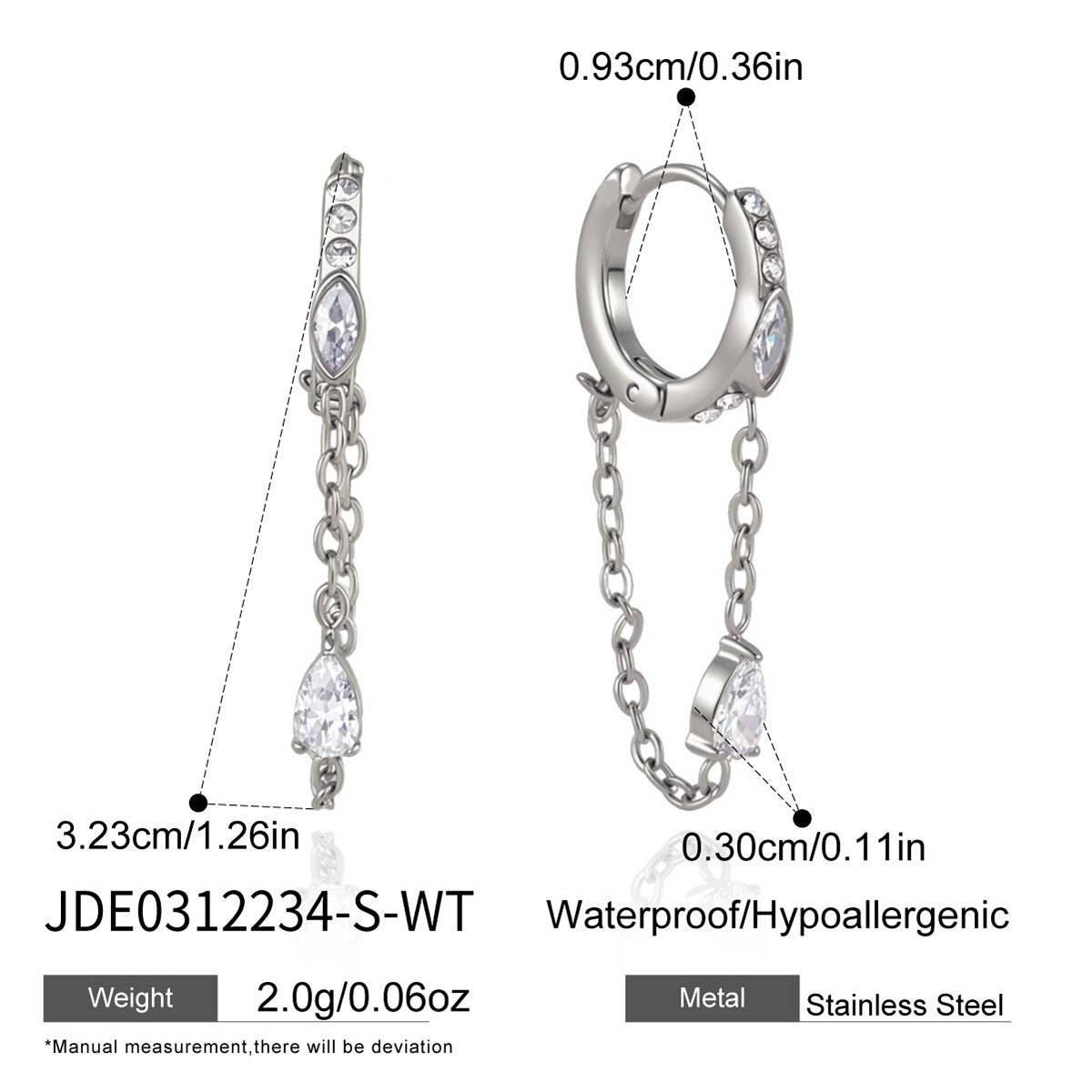 Damen Ohrhänger mit funkelnden grünen Zirkonia und elegantem Kettenanhänger Shop Nory