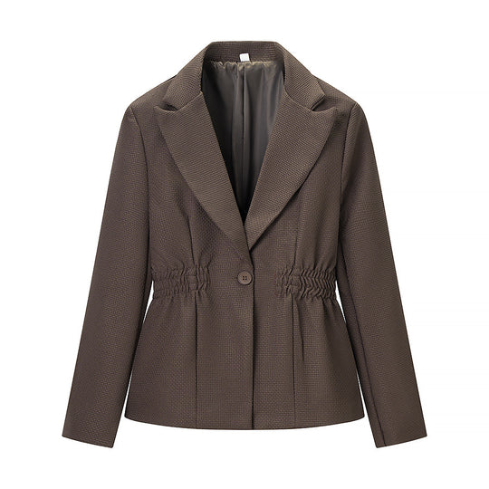 Damen Taillierter Blazer mit geraffter Taillenpartie und strukturierter Weboptik Shop Nory