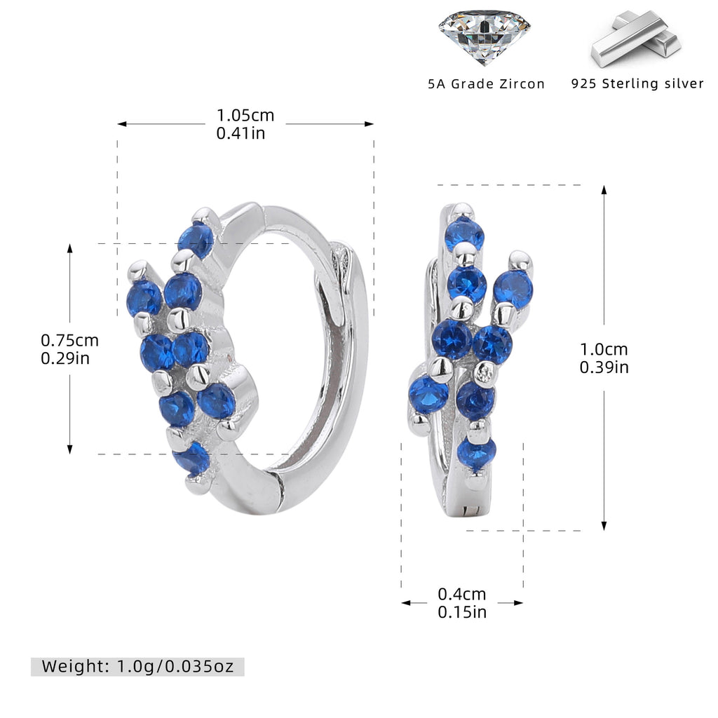 Damen Ohrstecker mit funkelnden Zirkon-Akzenten und hochwertigem 925 Sterling Silber Shop Nory