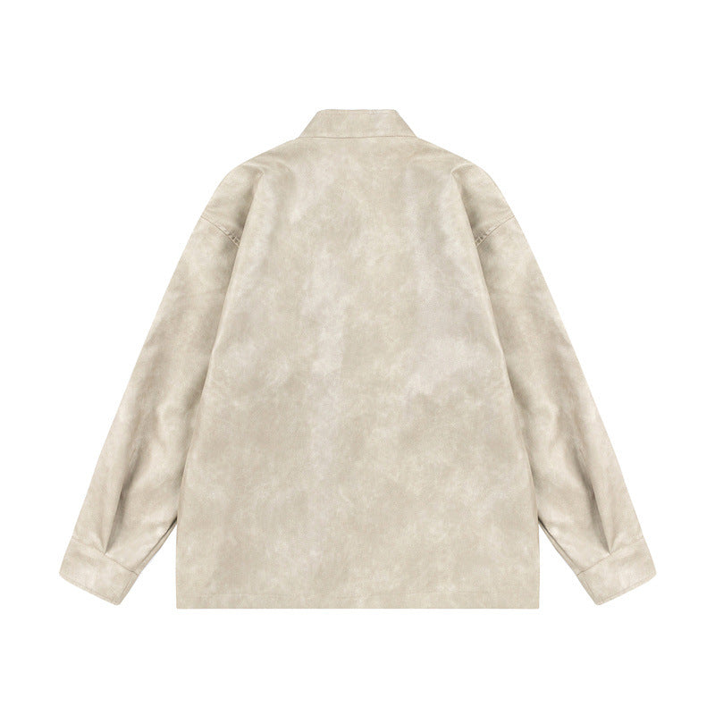 Unisex Asiatisch inspiriertes Oversize-Jackett mit Mandarinkragen und Knotenverschlüssen Shop Nory
