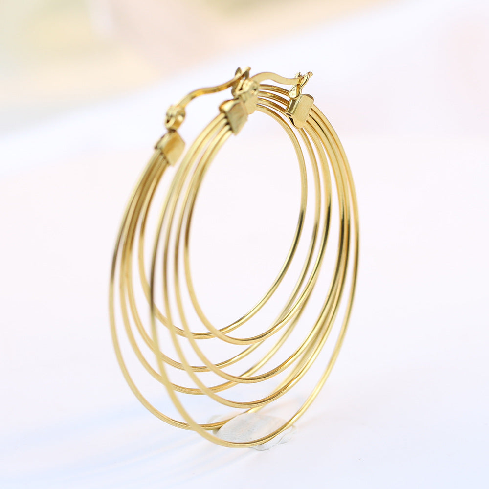 Damen Creolen im eleganten Drahtdesign Shop Nory