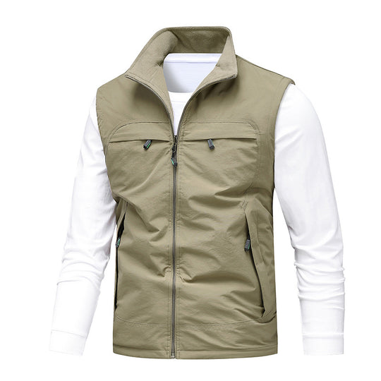 Herren Atmungsaktive Photografen-Utility‑Weste mit Mesh‑Innenfutter und Mehrfach‑Taschen Shop Nory