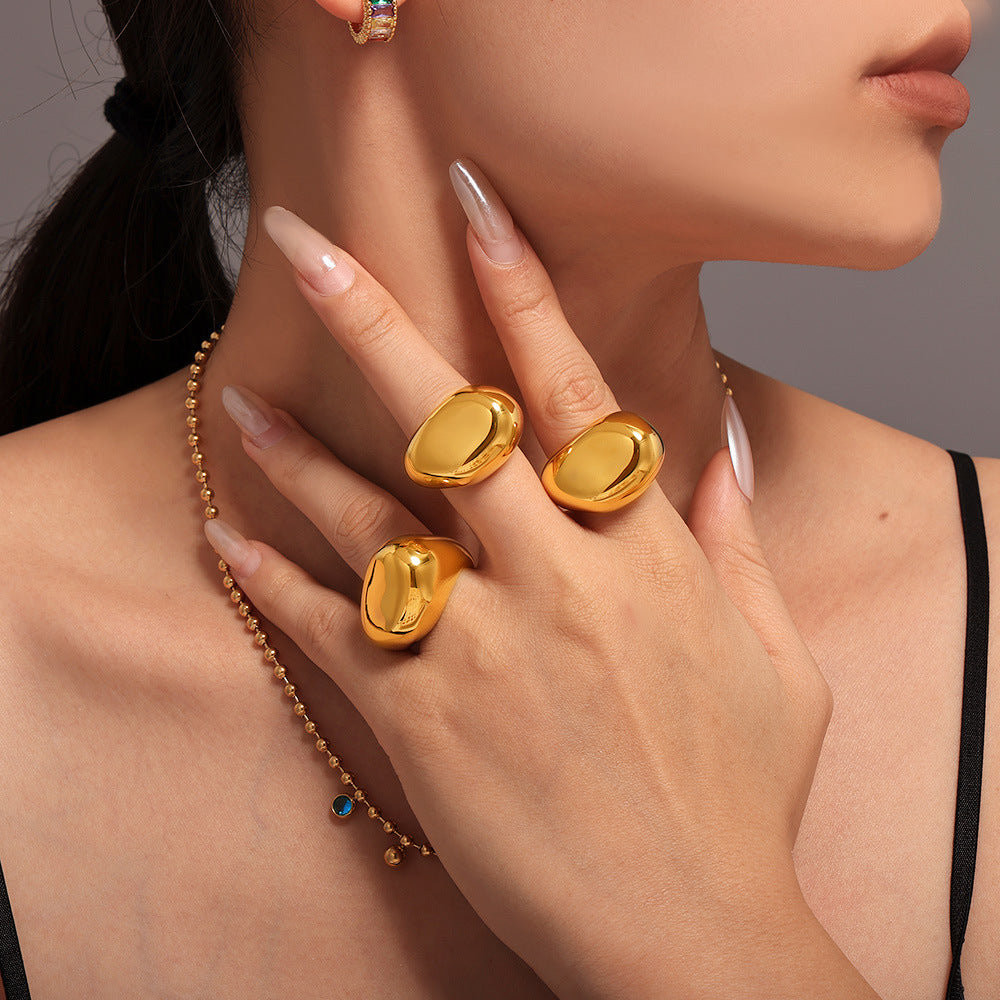 Damen Modischer Ring im modernen Design aus Edelstahl Shop Nory