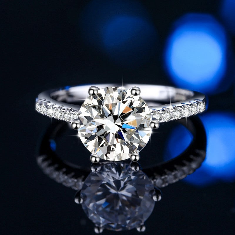 Damen Verlobungsring mit strahlendem Zirkonia und filigraner Fassung Shop Nory