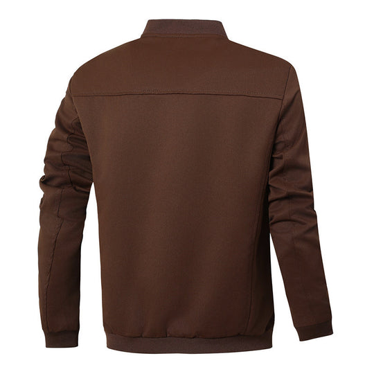 Herren Varsity-Bomberjacke im Canvas-Mix mit Druckknopf-Leiste und Rippbündchen Shop Nory