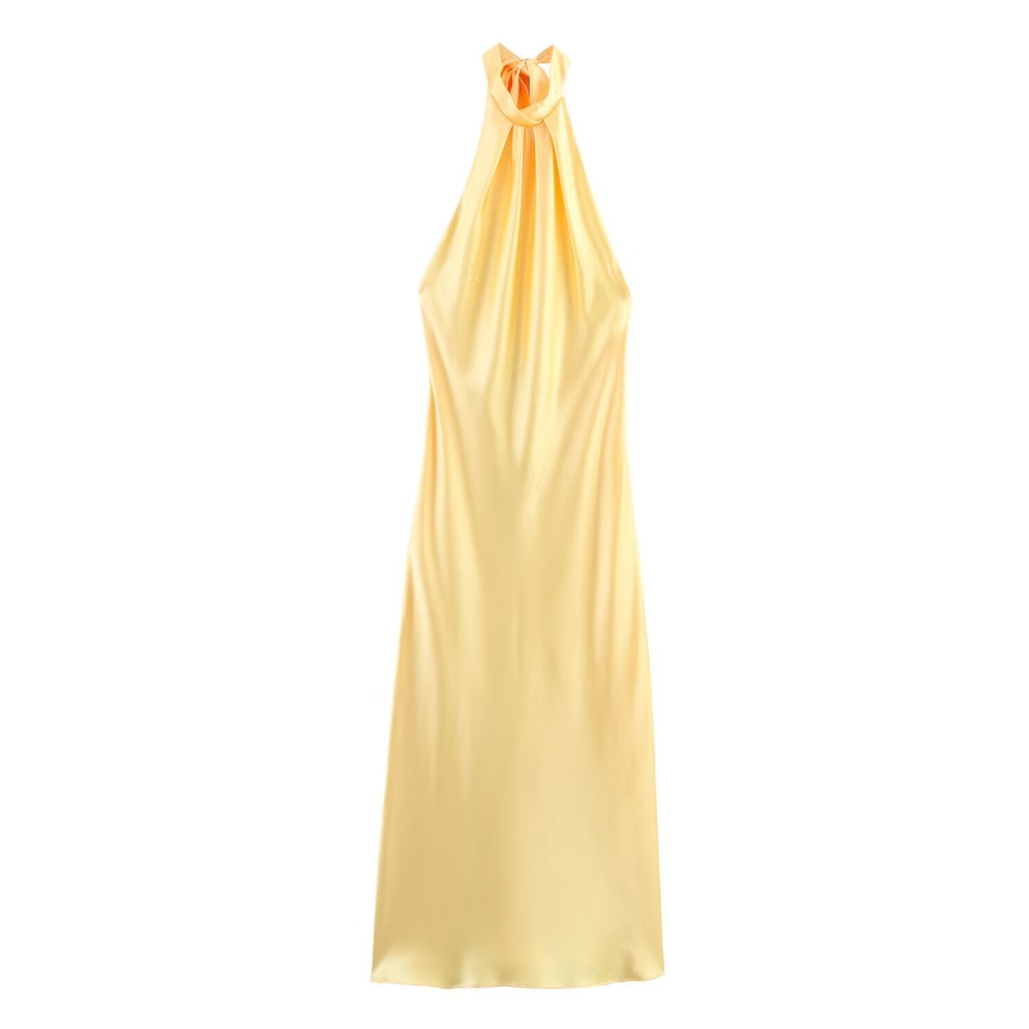 Damen Abendkleid mit elegantem Halterneck-Design und fließendem Schnitt