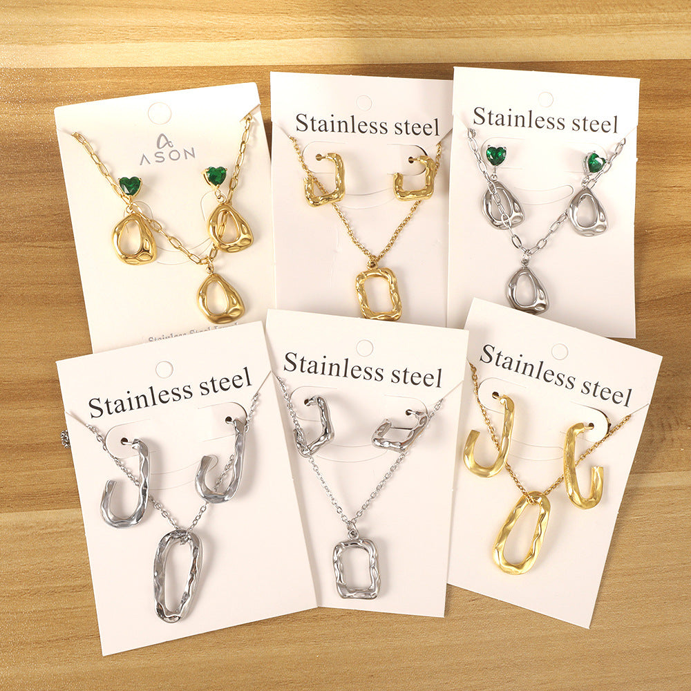 Damen Schmuckset mit goldplattiertem und elegantem Design Shop Nory