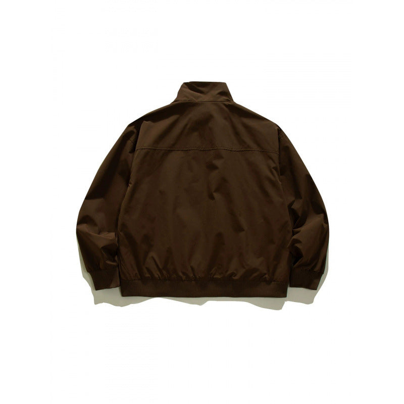 Herren Leichte Boxy-Trainingsjacke mit Stehkragen, Raglanärmeln und geripptem Saum Shop Nory