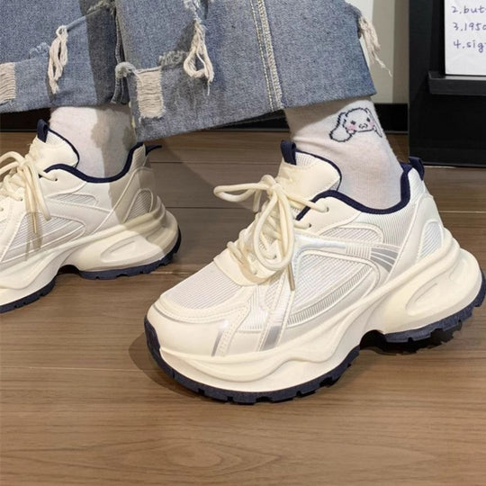 Damen Retro-Chunky-Sneaker mit extraweicher Keil-Plateau-Sohle und gepolstertem Komfortkragen Shop Nory