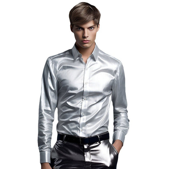 Herren elegante und glänzende Hemd