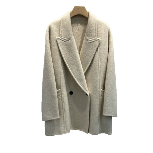 Damen maßgeschneiderter Overcoat aus einzigartigem strukturiertem Stoff Shop Nory