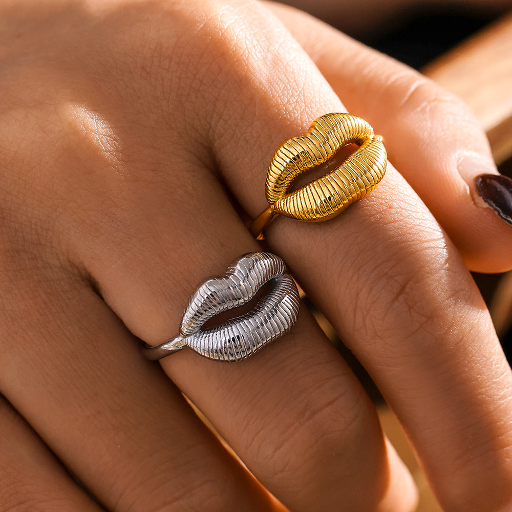 Damen Ring in Lippenform aus Titan Shop Nory