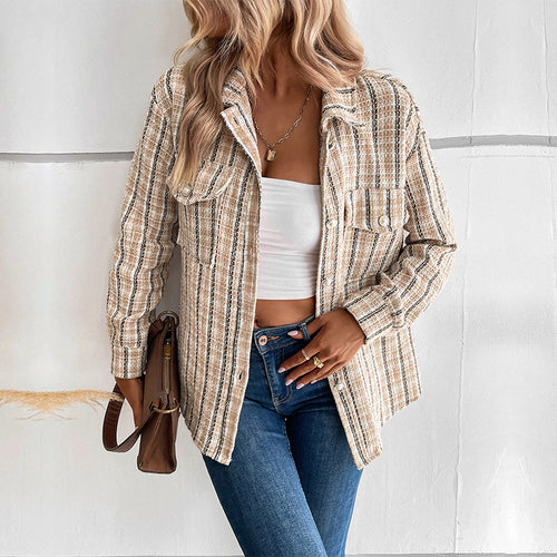 Damen Karo-Hemdjacke Shop Nory